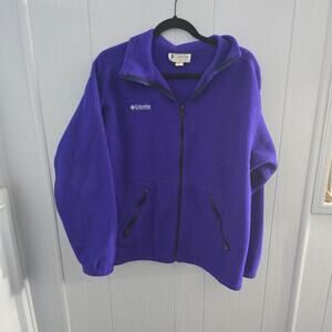 Columbia Sportswear Vintage Fleece Jacket Youth 18/20 – Purple USA Made